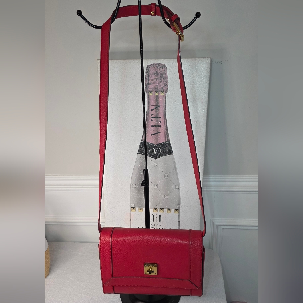 Mcm Red Crossbody Bag With Coa